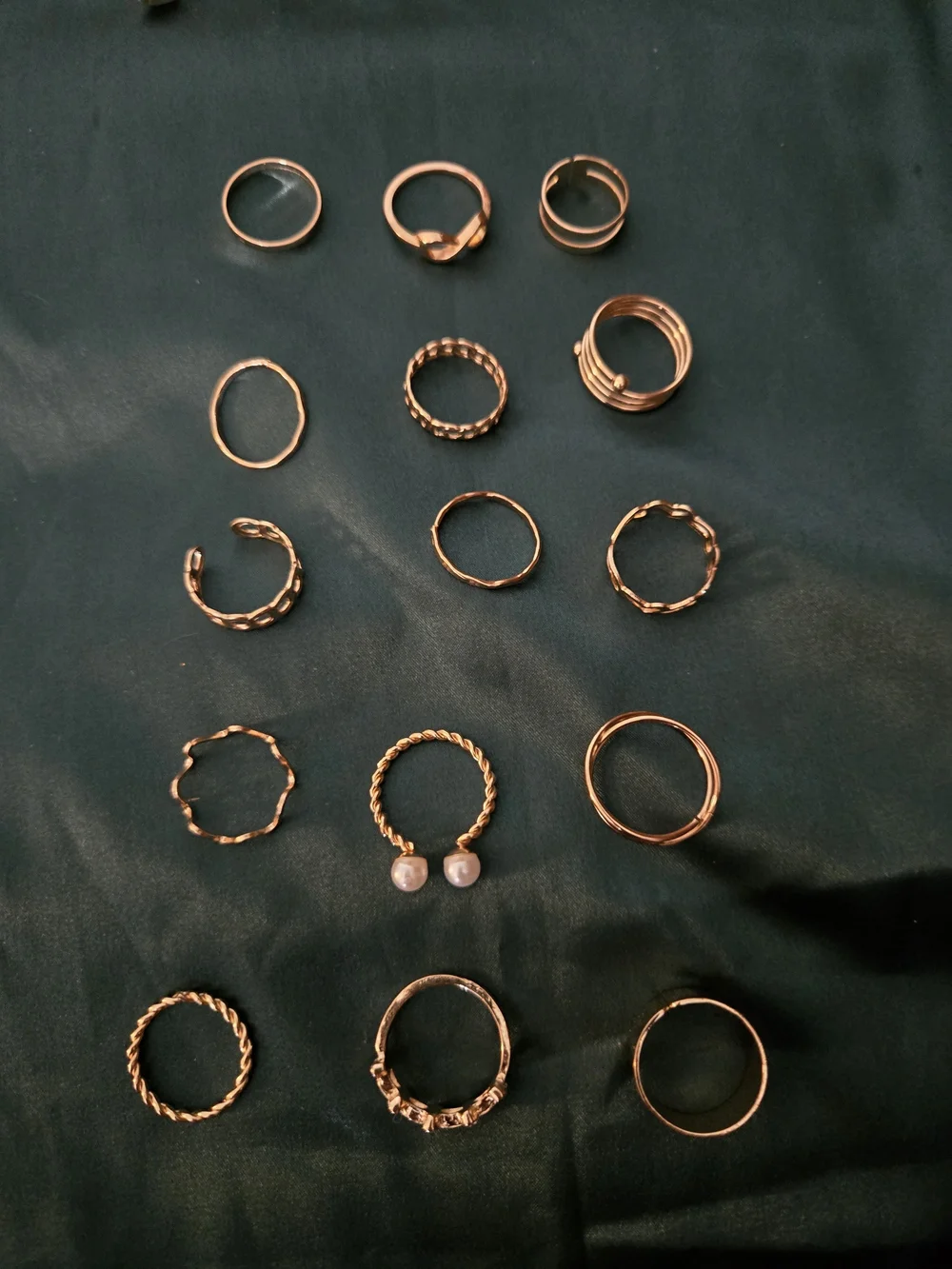 Gold-Tone Mixed Stackable Rings Set, Lot Of 120